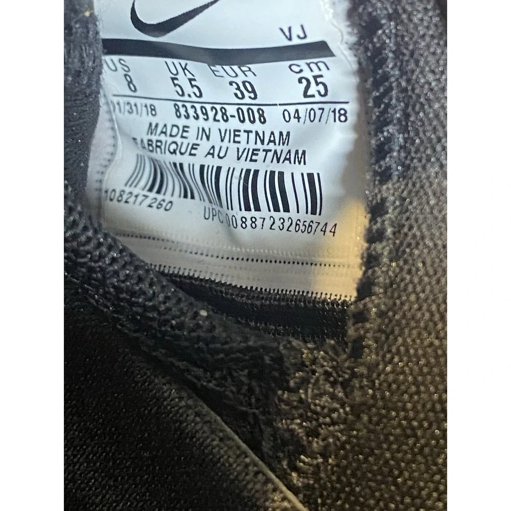 Nike Roshe One Premium Black Total Orange Athletic Shoes Sneakers Women's Size 8